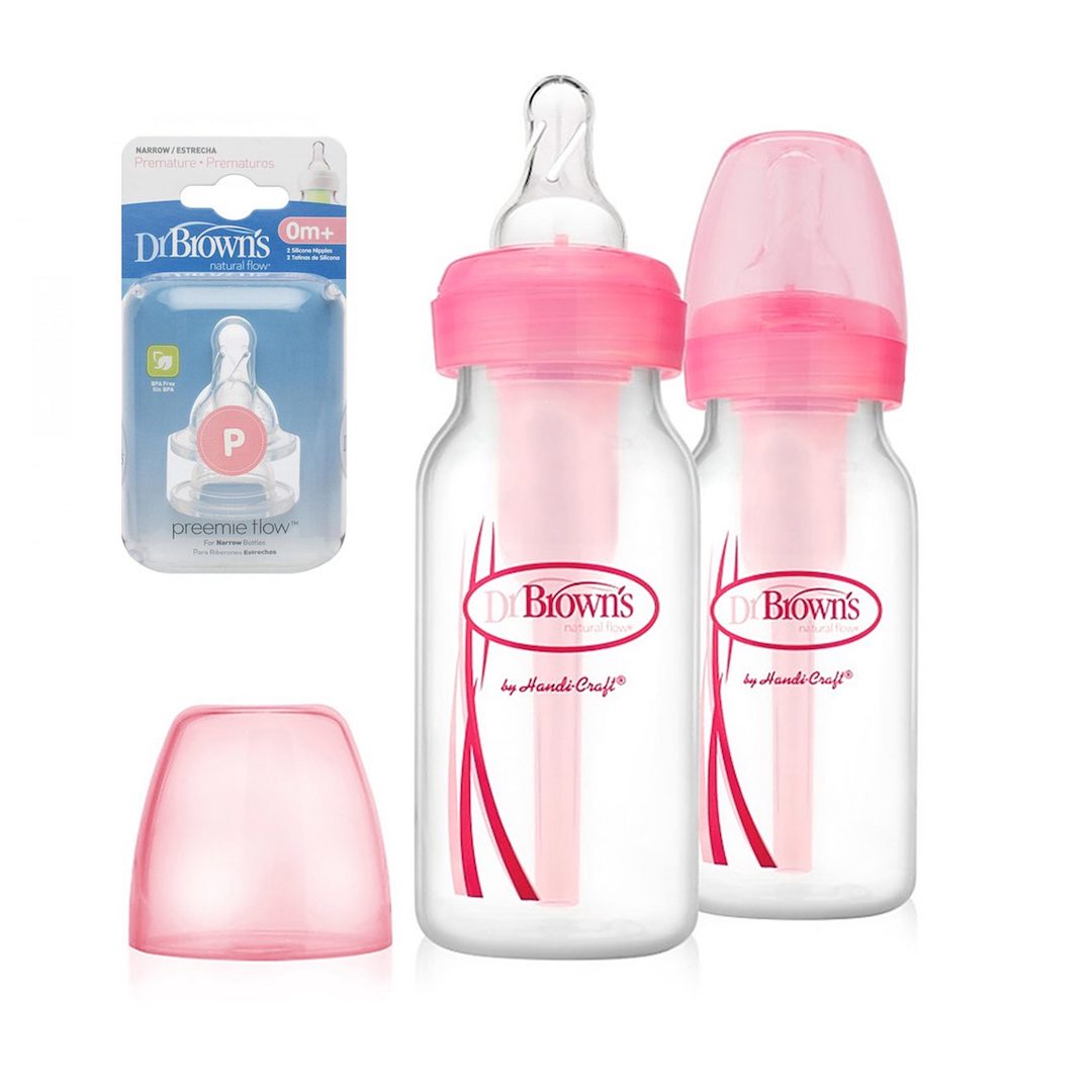 importeren barsten naam Fles Duo pakket roze 120ml Dr. Brown's - 123kleintje