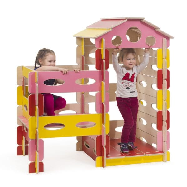 Houten speelhuis set naturel KateHaa - Afbeelding 6