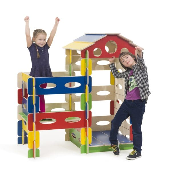Houten speelhuis set naturel KateHaa - Afbeelding 5