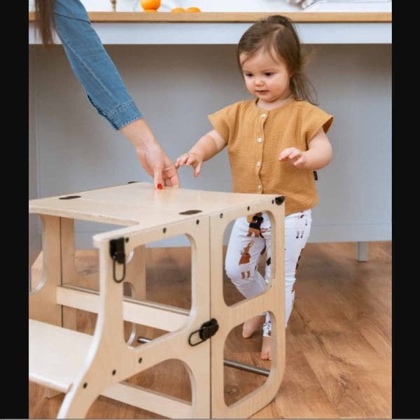Leertoren Step 'n Sit berken Ette Tete - Afbeelding 2