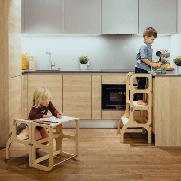 Leertoren Step 'n Sit berken Ette Tete - Afbeelding 4