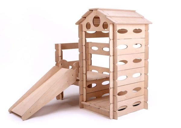 Houten speelhuis set naturel KateHaa - Afbeelding 4